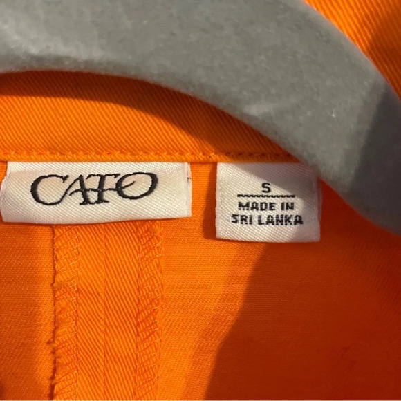 Crop orange blazer jacket coat womens spring Small Broncos OSU Teens - Picture 4 of 4